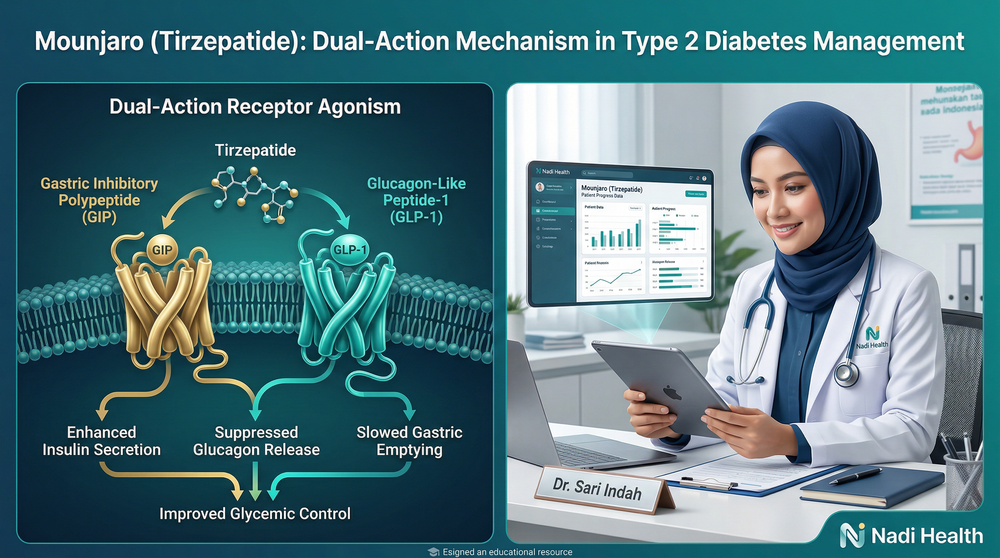Mounjaro tirzepatide obat dual GIP GLP-1 saingan Ozempic — mekanisme kerja dan ketersediaan di Indonesia